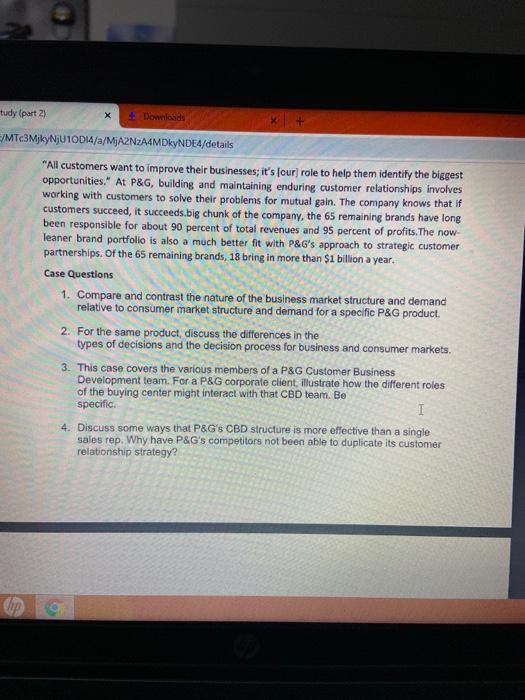 Read the case and please answer these questions