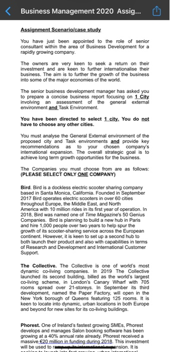 9:02 LTE < Business Management 2020 Assig...