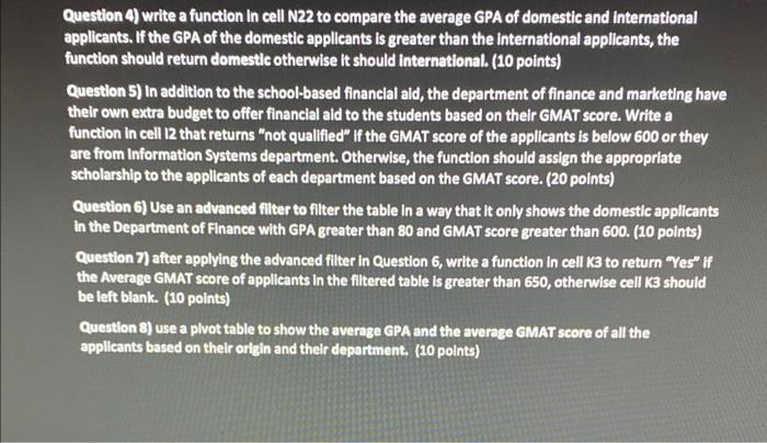 i need the formulas for answers 1-8 Important