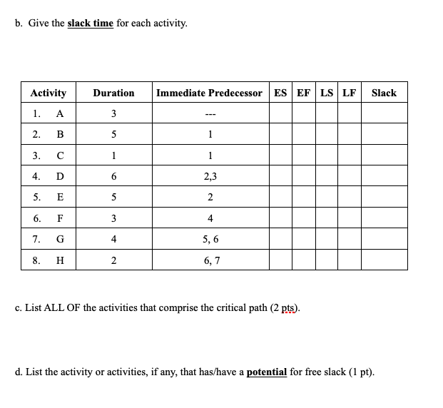 **For the following problem, assume that the