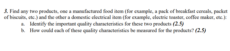 3. Find any two products, one a manufactured food