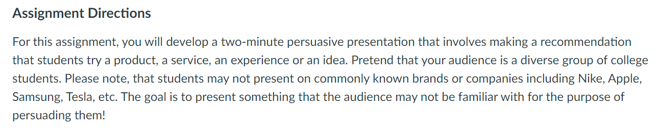Assignment Directions For this assignment, you