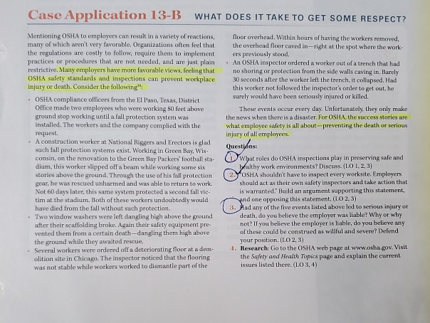 I just need help with #3 Case Application 13-B