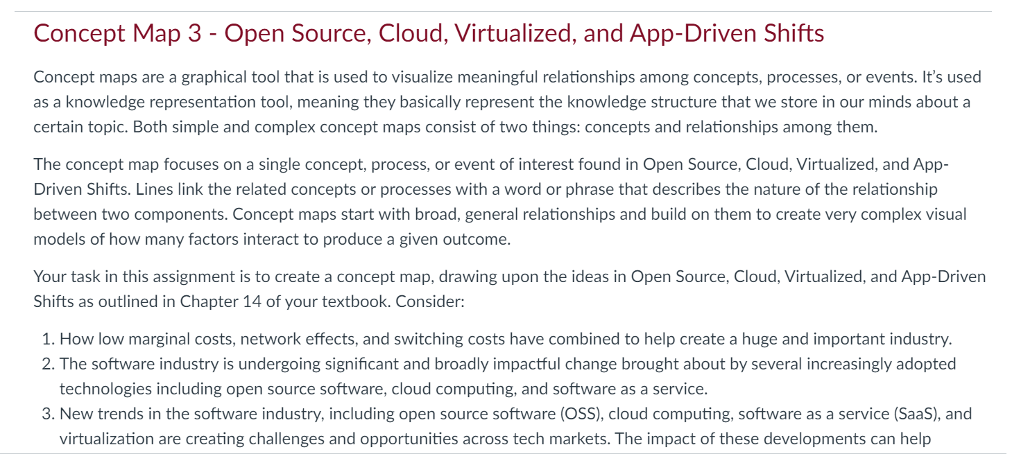 Concept Map 3 - Open Source, Cloud, Virtualized,