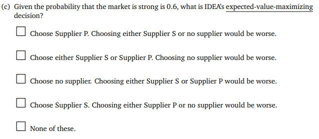 market? strong Problem 1. (24 points) Consider