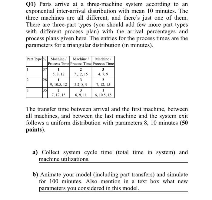 solve step by step in Arena software (1) Parts