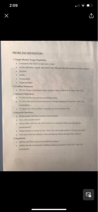 2:09 PROBLEM DEFINITION 1) Target Market Target