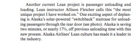 CASE STUDIES Lean Operations at Alaska Airlines