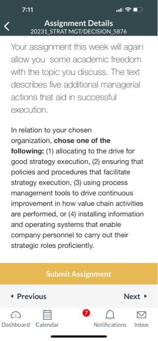 conoany chosen Apple Assignment Details