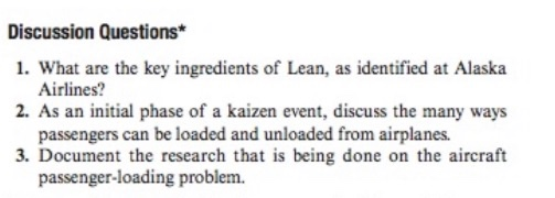 CASE STUDIES Lean Operations at Alaska Airlines