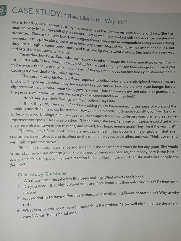 answer all questions please! Rita is head