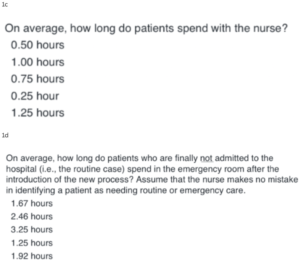 Refer to the previous ER case. A study has