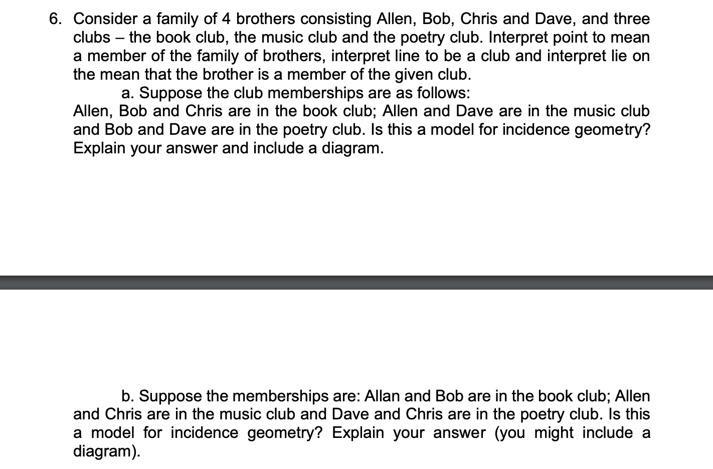 3. Consider a family of 4 brothers consisting