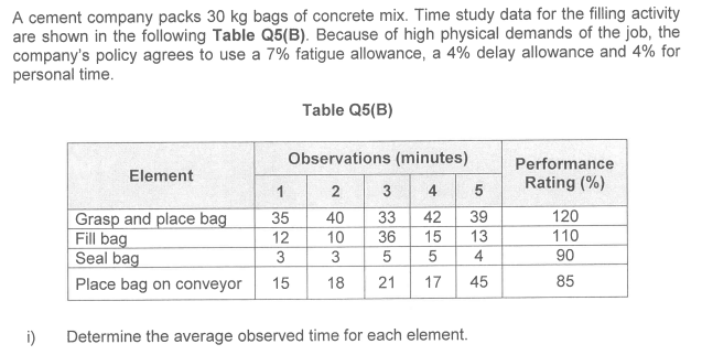A cement company packs 30 kg bags of concrete