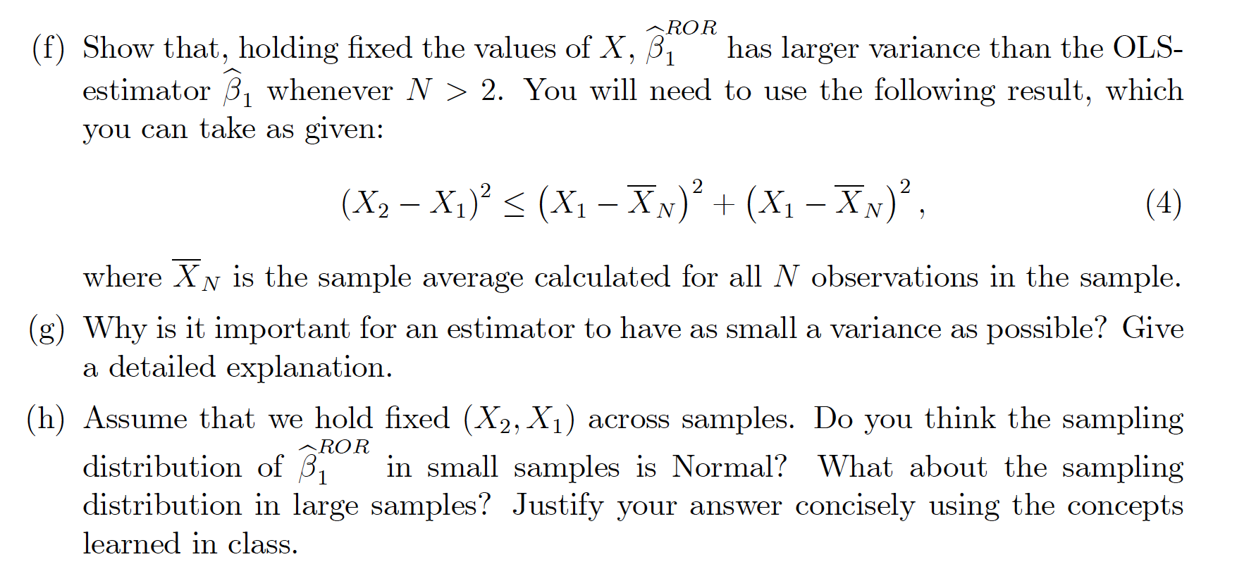 2. Consider the simple linear regression model