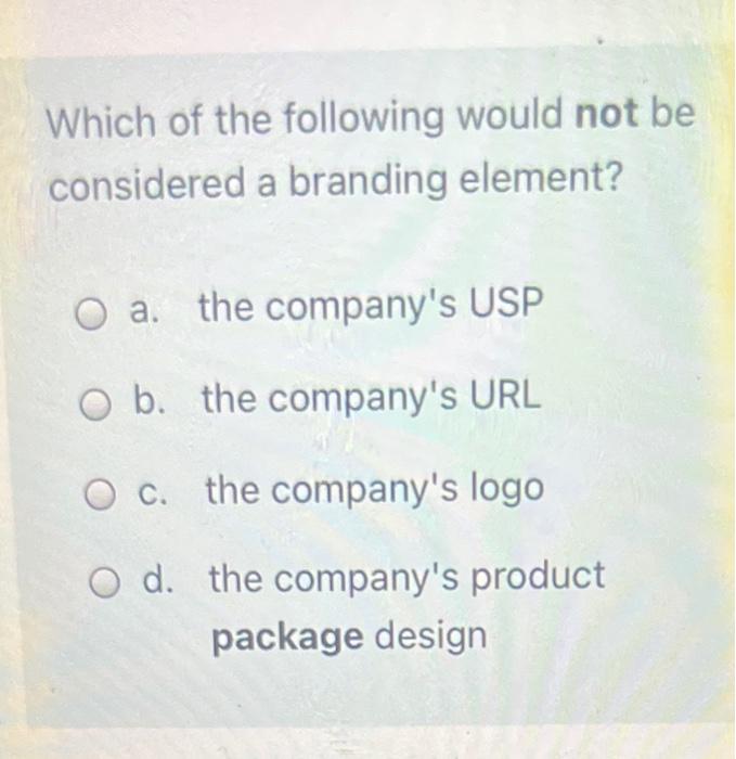 Which of the following would not be considered a