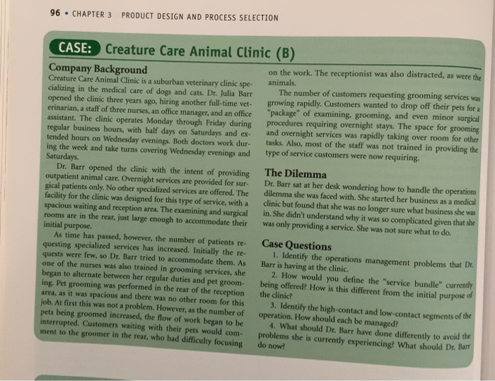 96 CHAPTER 3 PRODUCT DESIGN AND PROCESS SELECTION
