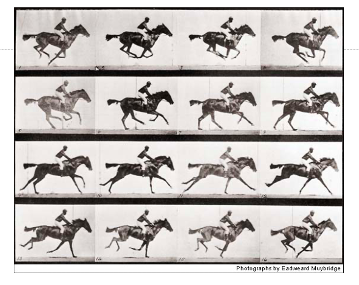 2. Muybridge is credited with being the first to