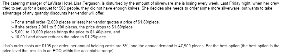 A) What is the optimum ordering quantity? B) What