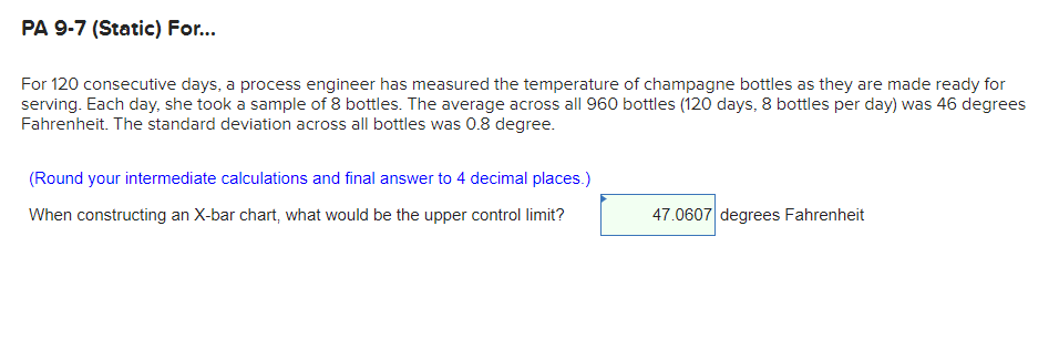 PA 9-7 (Static) For... For 120 consecutive days,