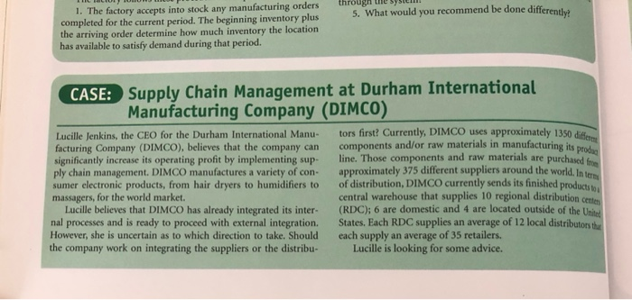 through tors first? Currently, DIMCO uses