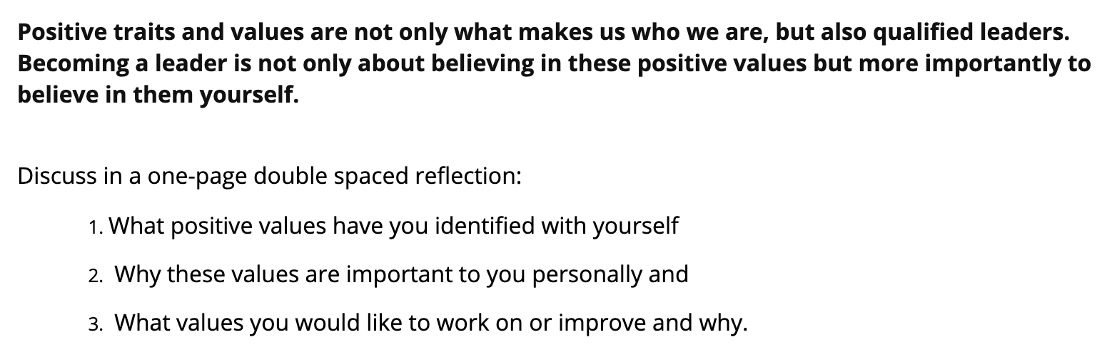 Positive traits and values are not only what