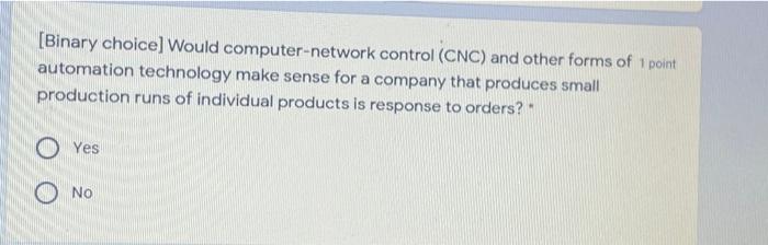 (Binary choice] Would computer-network control