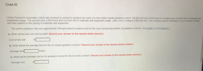 Ch4A-10 United Research Associates (URA) had