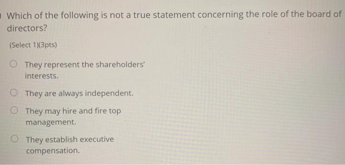 Which of the following is not a true statement