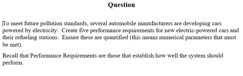 Question To meet future pollution standards,