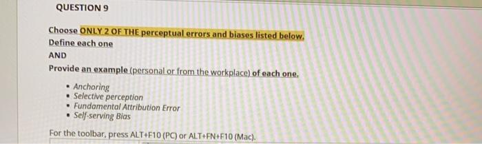it is 8 marks question QUESTION 9 Choose ONLY 2