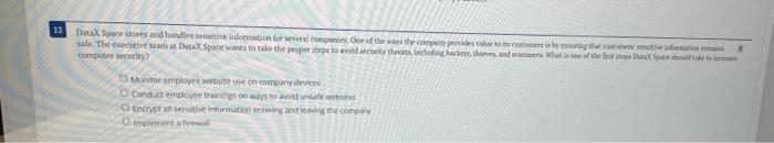 12 Datax Space stores and handles sensitive