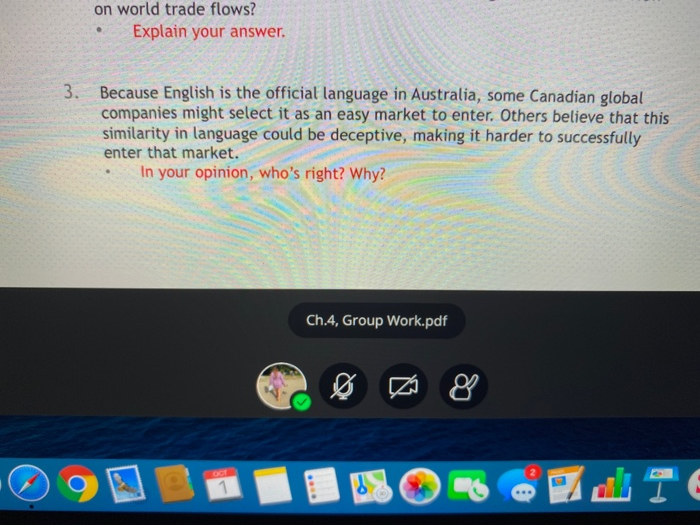 on world trade flows? Explain your answer. 3.