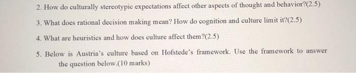 2. How do culturally stereotypic expectations