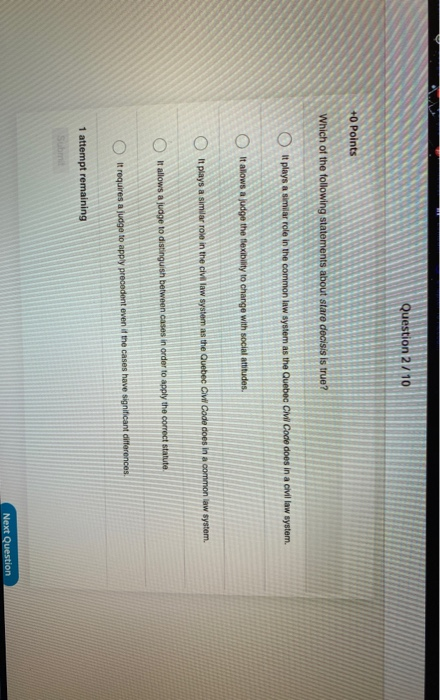 Question 2/10 +0 Points Which of the following