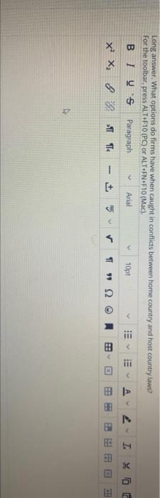 Long answer. What options do firms have when