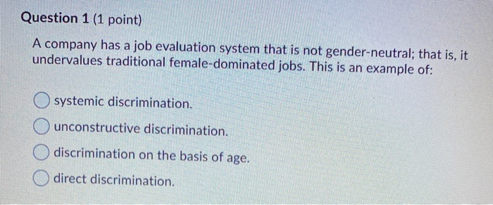 Question 1 (1 point) A company has a job