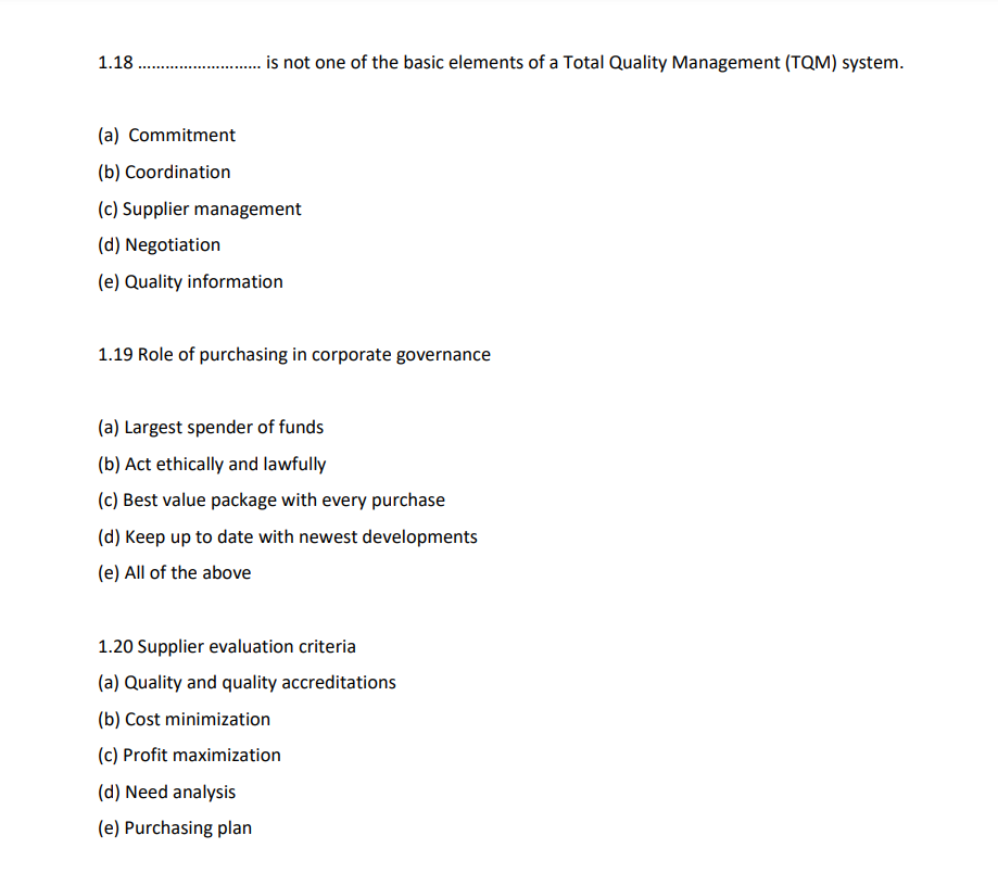 1.18 ..... is not one of the basic elements of a