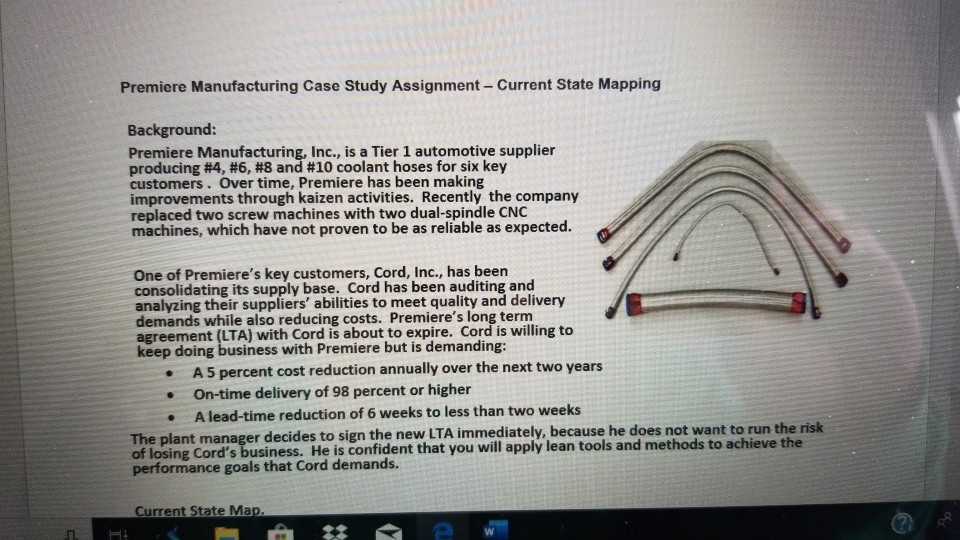 Premiere Manufacturing Case Study Assignment -