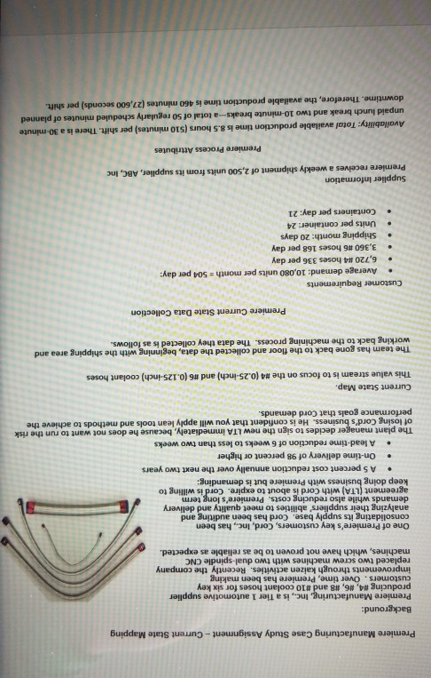Premiere Manufacturing Case Study Assignment -