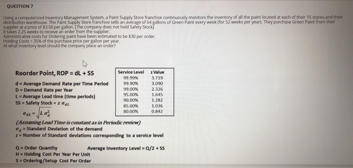 QUESTION 7 Using a computerized Inventory