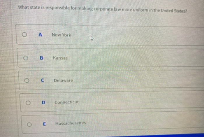 What state is responsible for making corporate