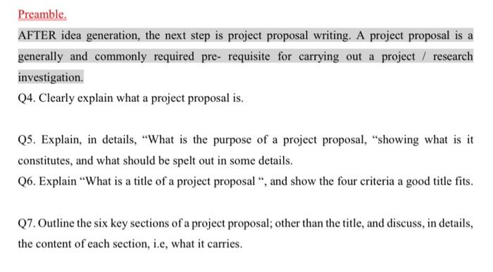 Preamble. AFTER idea generation, the next step is