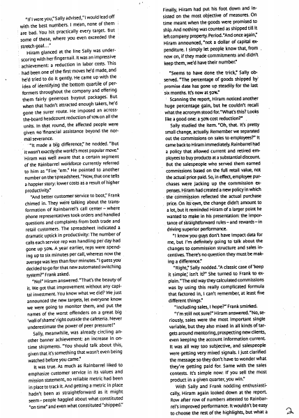 1. Why didn't this incentive system work? 2. How