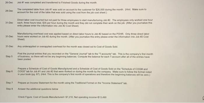 help Step 1 You work for Thunderduck Custom