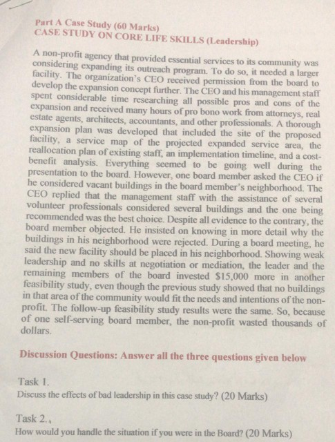 Part A Case Study (60 Marks) CASE STUDY ON CORE