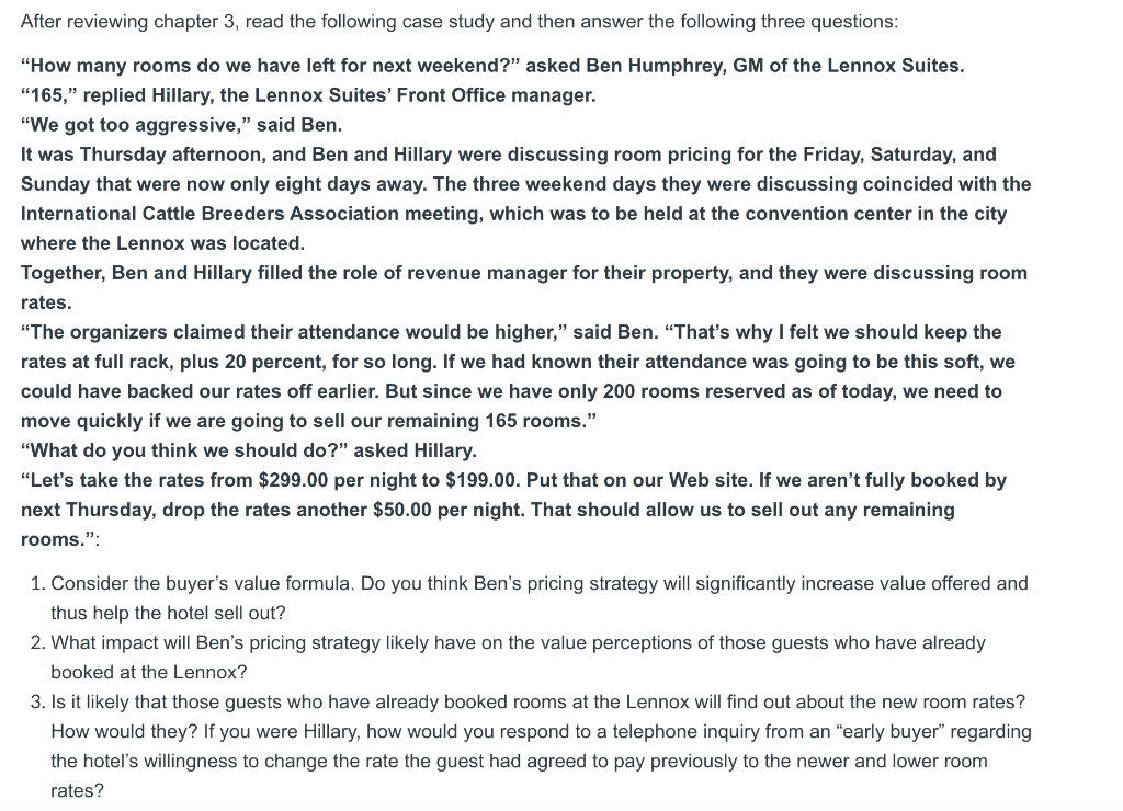 After reviewing chapter 3 , read the following