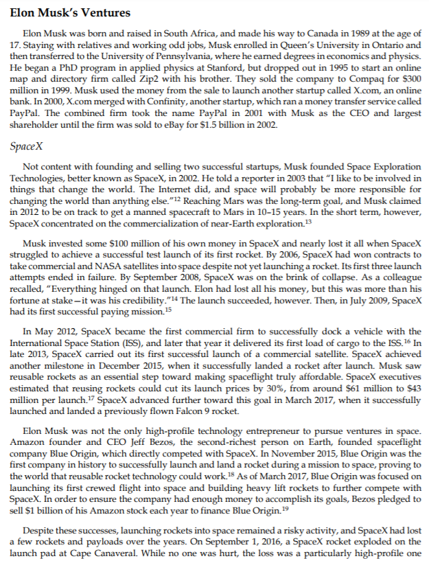 Please read the attached Tesla HBR case. Please