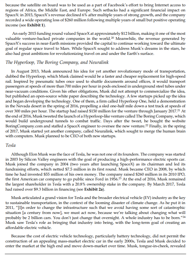 Please read the attached Tesla HBR case. Please