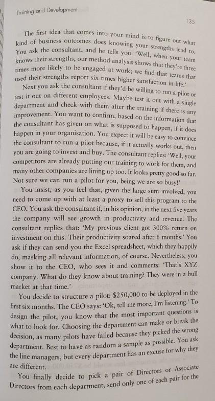 A vendor is recommending a program to make